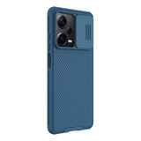 Funda Xiaomi Protector Camara Nillkin + Cristal Templado Color Azul Redmi Note 12 Pro+ 5g (global)