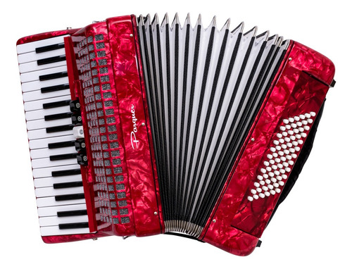 Acordeon A Piano Parquer 72 Bajos 34 Teclas Rojo