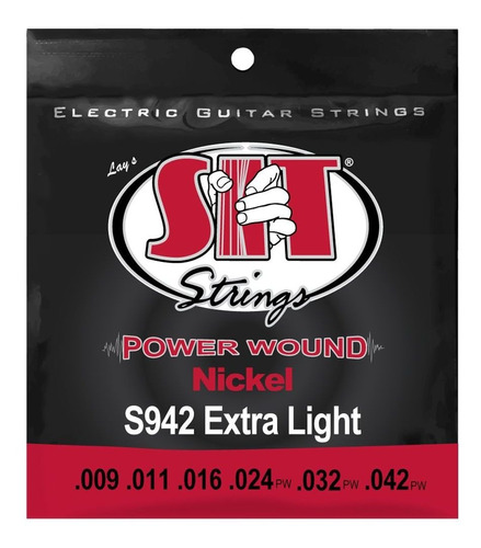 Encordoamento Guitarra Sit 009 Power Wound Extra Light S942