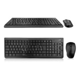 Kit Mouse E Teclado Optical Sem Fio Preto Português 2.4ghz