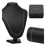 Kit Corrente Pulseira Masculino Fino Cj-112 Aço Inox Prata