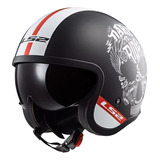 Casco Ls2 599 Spitfire Ink Mat Black White