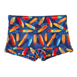 Sunga Boxer Bebê Infantil Juvenil Prancha Azul