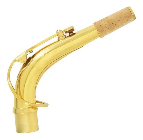 Tudel Para Sax Alto Dourado De 24,5 Mm