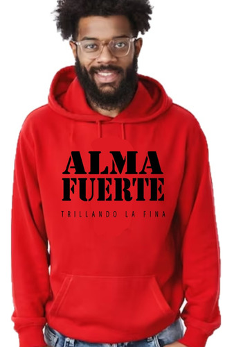 Buzo Rojo Almafuerte - Capucha - Hoodie - Unisex - Canguro