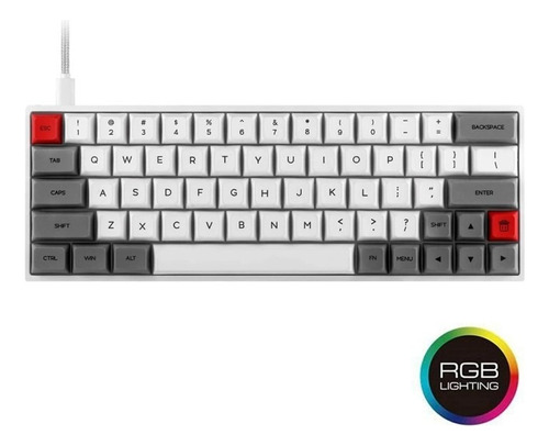 Teclado Skyloong Sk64 - Switch Gateron Óptico Red Us