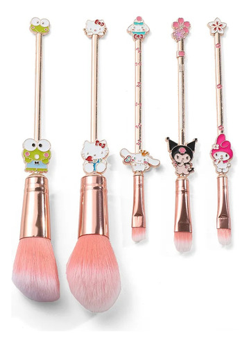 Hello Kitty, Set De 7 Brochas De Maquillaje
