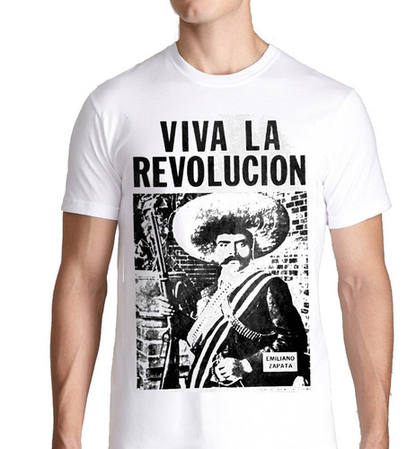 Playera Camiseta Viva La Revolucion General Emiliano Zapata