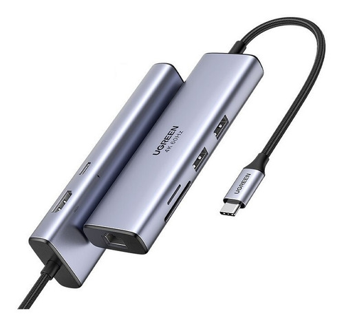 Adaptador Hub Usb C 7 En 1 - Hdmi 4k 60hz Usb A Rj45 Sd Pd