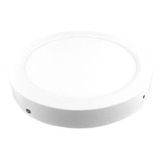 Foco Panel Plafon Led Redondo Sobrepuesto 18w Ø225 Mm Blanco