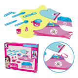 Kit Cozinha Infantil Completa Barbie 15 Acessorios Barata