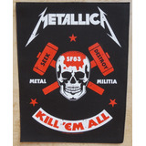 Back Patch Para Costas - Metallica - Metal Militia - Oficial