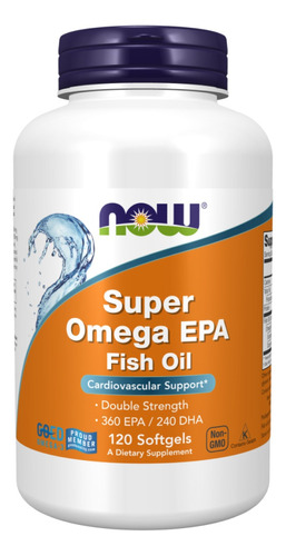 Super Omega 3 Epa Dha  Importado Now Foods Fish Oil 120 Caps