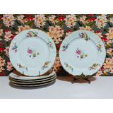 Juego 6 Platos Playos Porcelana Limoges Bernardaud & Co.