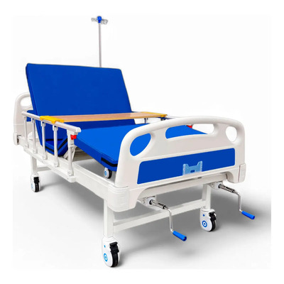Cama hospitalaria manual porta suero bandeja comida colchon 2 posiciones Lumo | Meses sin interés