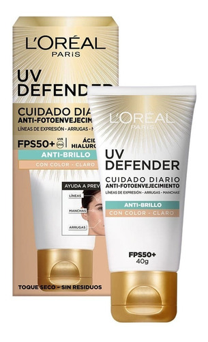 L'oréal Paris Protector Uv Solar Fps50 Tono Claro 40ml