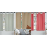 Cortinas Ambiente Lisas Tropicales Excelente 