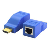 Extensor Hdmi Adaptador Full Hd Utp Rj45 30 Metros Nf