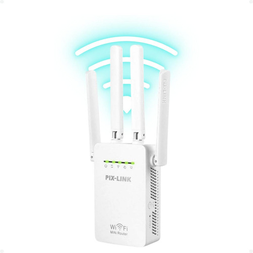 Repetidor Wifi 2800m 4 Antenas Amplificador De Sinal Forte Cor Branco 110v/220v