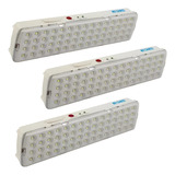 Combo Luz De Emergencia 60 Leds Litio Sica X3u