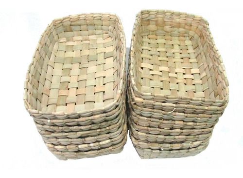 Canasta Charola Tule,25x16cm,negocio,hogar,panera 12 Piezas