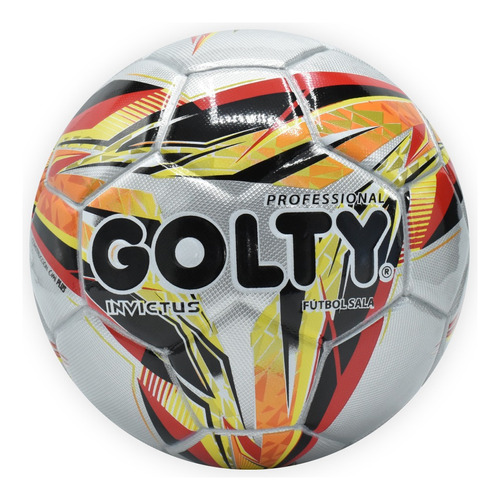 Balon Futbol Sala Profesional Golty Invictus Cmi Plus Color Plateado