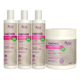 Kit Cachos Apse Completo 4 Itens Com Ativador Cachos Vegano