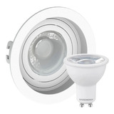 Kit 10 Spot Embutir Dicroica Redondo Recuado + Lampada 7w Cor Branco Cor Da Luz Branco Quente 110v/220v