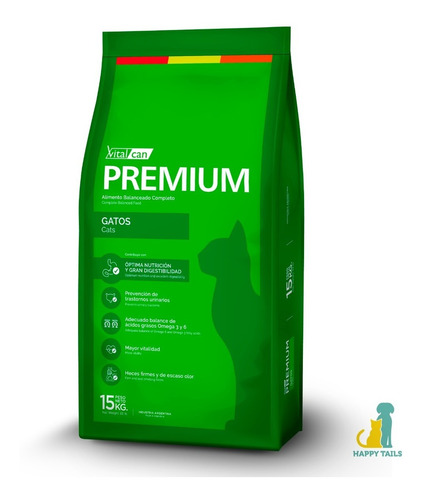 Premium Vital Cat Gatos X 15 Kg + Envios Gratis Todo El Pais