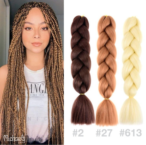 3 Extensiones Colores Pelo Kanekalon Trenzas Africanas P