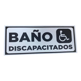Cartel Indicador Baño Discapacitados 25x10 Alto Impacto