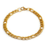 Pulsera Oro 18 Kilates Figaro 19cm X 4mm Modelo 2024