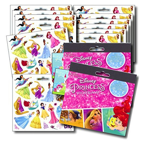 Disney Princess Partido Pegatinas Favores - Paquete De 12 Ho