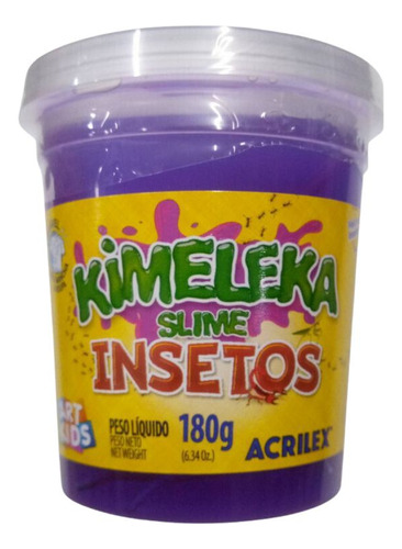 Slime Kimeleka Insetos 180g Roxo Acrilex