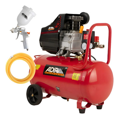 Kit Compresor 3.5hp 50 Lts Manguera Y Pistola De Gravedad Ad | Meses sin interés