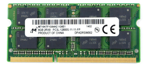 Memoria Ram Ddr3 De 8 Gb A 1600 Mhz De Micron Mt16ktf1g64hz-1g6e1