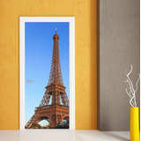 Vinilo Para Puerta Torre Eiffel Paris Paisaje M6