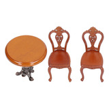 Juego De Sillas De Mesa De Comedor Dollhouse Accessories, Ta