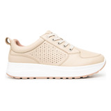 Tenis Para Mujer Flexi Atsiri 117205 Color Beige - Adulto