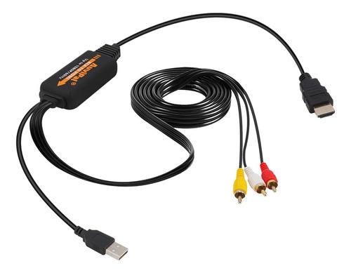 Auvipal Convertidor Rca A Hdmi Para Reproducir Vhs/vcr/repro