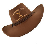 2024 Sombrero De Yellowstone De Vaquero Con Ala Curva New