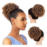 Cola De Caballo Afro Rizada Con Cordn Para Mujeres Negras, E