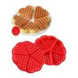 Molde De Silicona Corazón Wafflera Waffle Ideal Repostería 