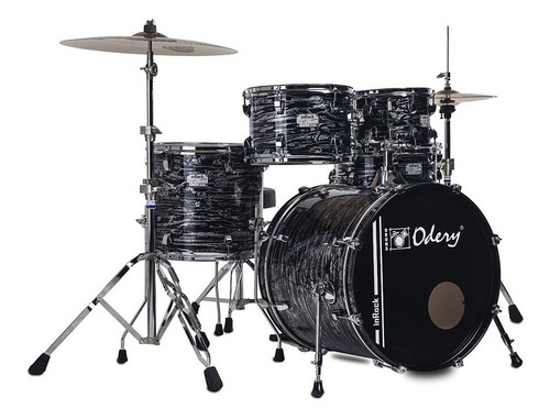 Bateria Acústica Odery Inrock Séries Dark Tiger Bumbo 20 +nf