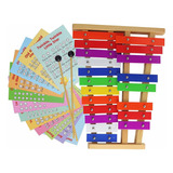 20 Note Chromatic Glockenspiel Xilófono De Metal Tarjetas