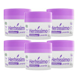 Kit 6 Desodorante Creme Herbissimo Lavanda Antitranspirante