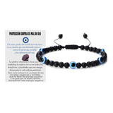 Elegante Pulsera Ojo Turco B448 Protección Piedra Volcánica