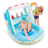 Piscina Inflável Infantil Cobertura Ice Cream 60litros Intex