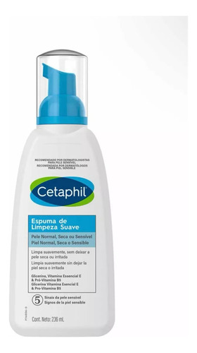 Espuma Limpiadora Facial Cetaphil Para Piel Sensible 236 Ml.