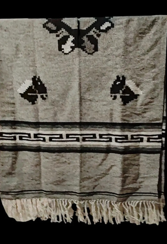 Gabán Jorongo Elegante  Artesanal Tejido De Lana Natural  | Envío gratis